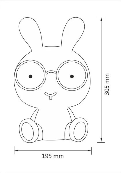 Lampada piccola LED notturna per bambini LED/2,5W CONIGLIO rosa