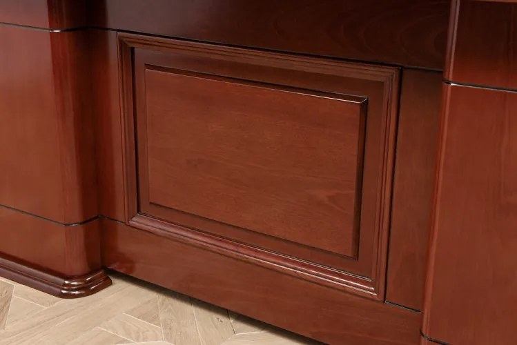Scrivania presidenziale ufficio 180 cm in legno marrone noce PRESTIGE B630-Arrediorg.it