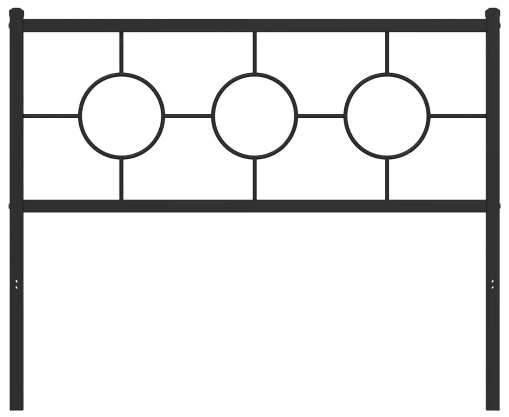 Testiera in metallo nero 107 cm