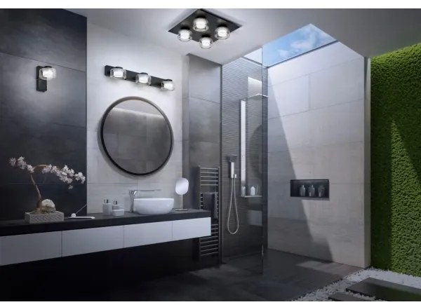 Ledvance-Applique a LED da bagno ORBIS FLAME 3xLED/5,5W/230V IP44 nero