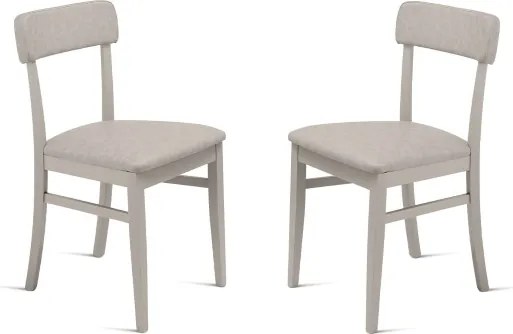 Sedia in ecopelle Ghiaccio con struttura in legno LIPSIA 2 sedie