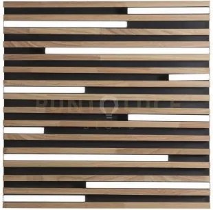 Plafoniera led kuma nera in legno 40w 4136k cct 2700 e 3200 e 4000k...