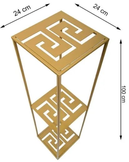 Portafiori 100x24 cm oro