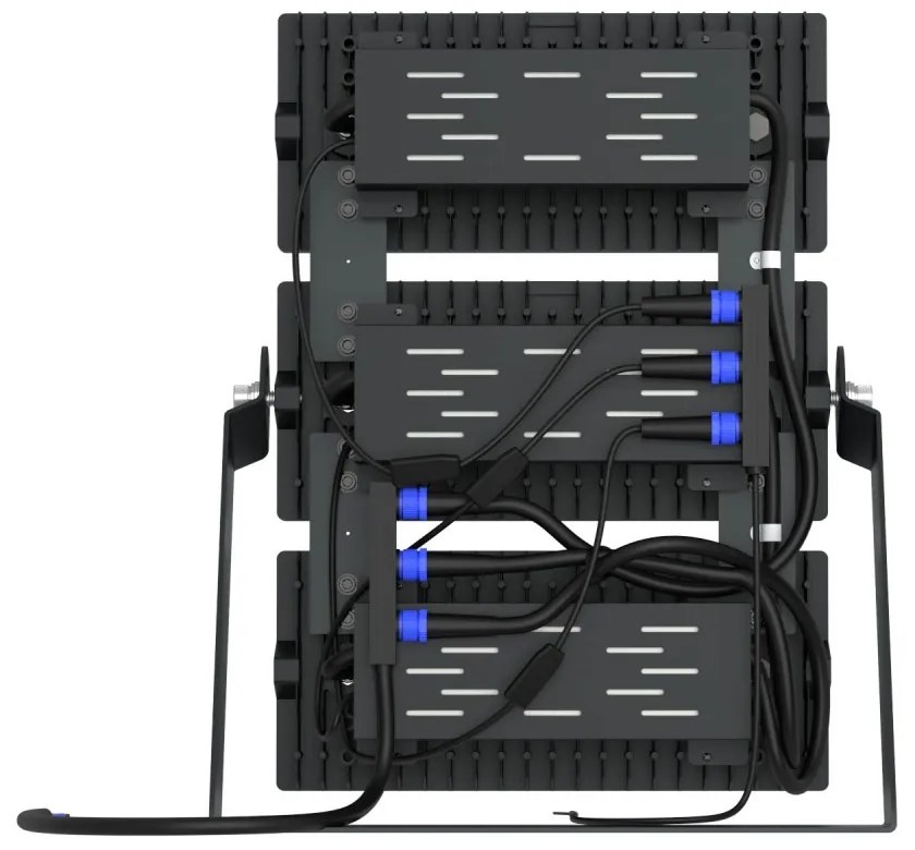 Faro Modulare LED 600W IP66, 167lm/W, Dimmerabile DALI - INVENTRONICS Colore Bianco Naturale 4.000K, Scegli l'angolo di illuminazione 30°, Scegli le staffe dei moduli Fisse