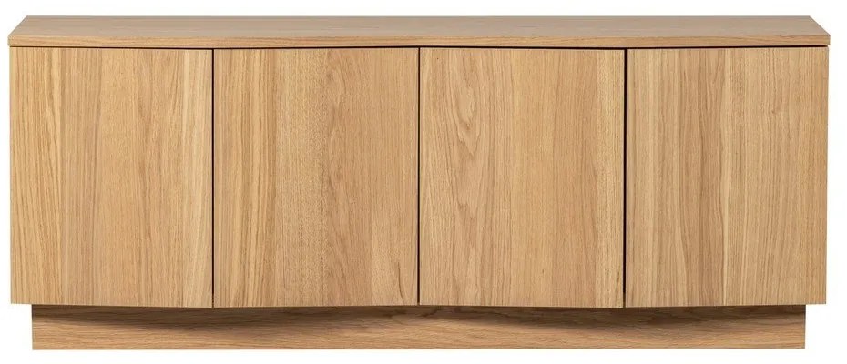 Mobile TV di colore naturale in rovere massiccio 133x52x45 cm Zuma – WOOOD