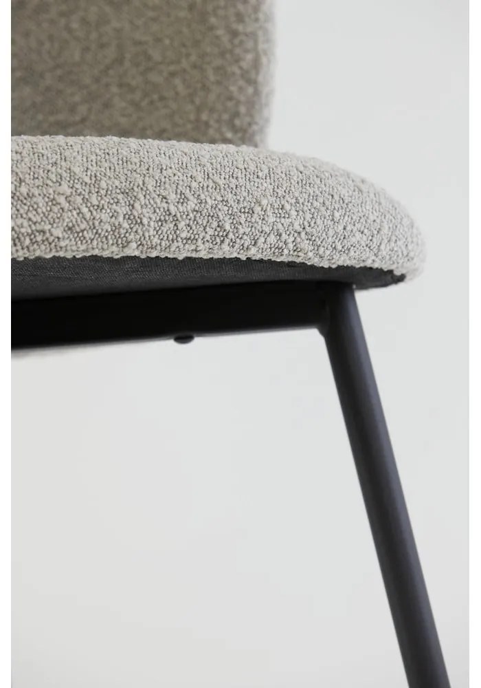 Sedia da pranzo grigia in imbottito Elyna – Light &amp; Living