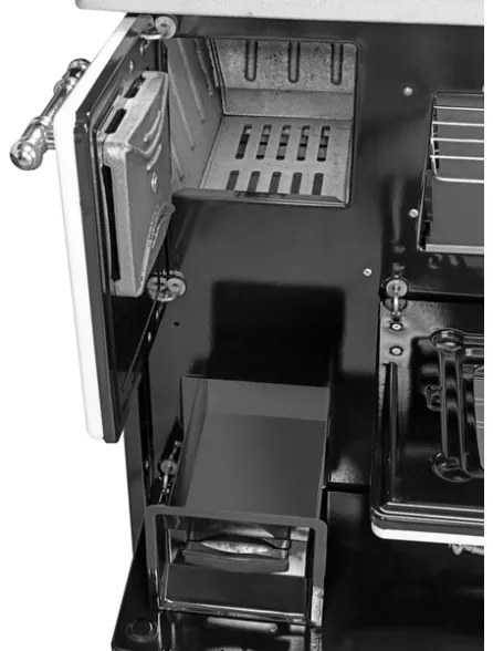 Cucina A Legna Stufa 9 Kw Nera Beatrice L87xP51xH79 Ecodesign 4 Stelle