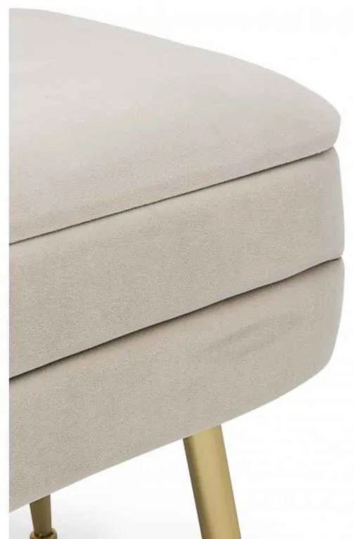 Panca singola contenitore PAVLINA beige 50X35X42 cm