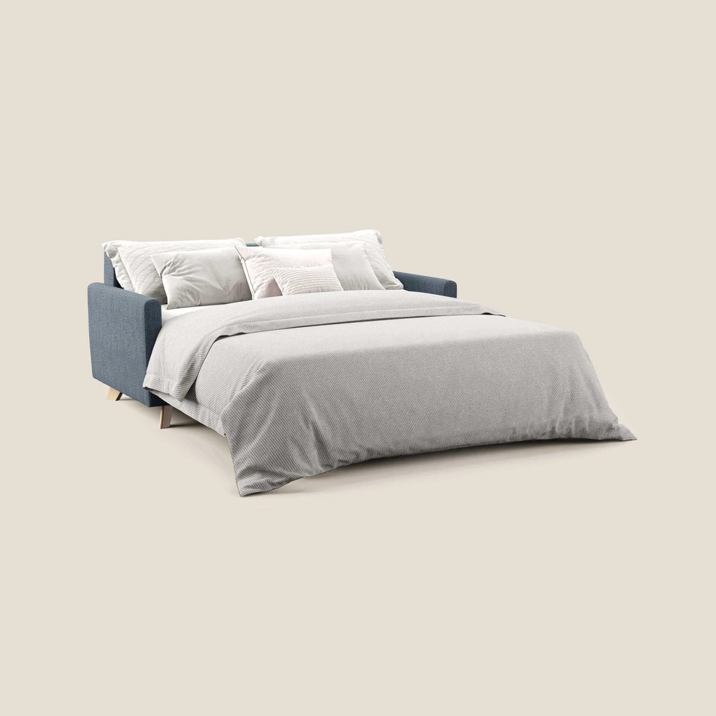 Edgar divano letto matrimoniale in tessuto felis impermeabile T03 blu