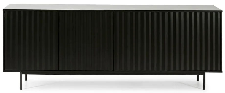 Cassettiera bassa nera 211x80 cm Sierra - Teulat