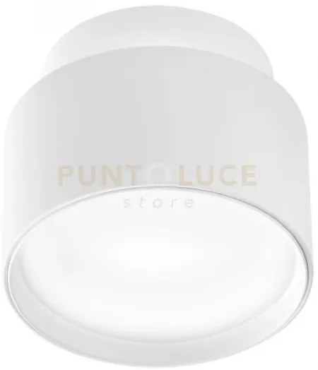 Gfa1070- faretto in alluminio d.9cm bianco satinato 2 luci led 3000...