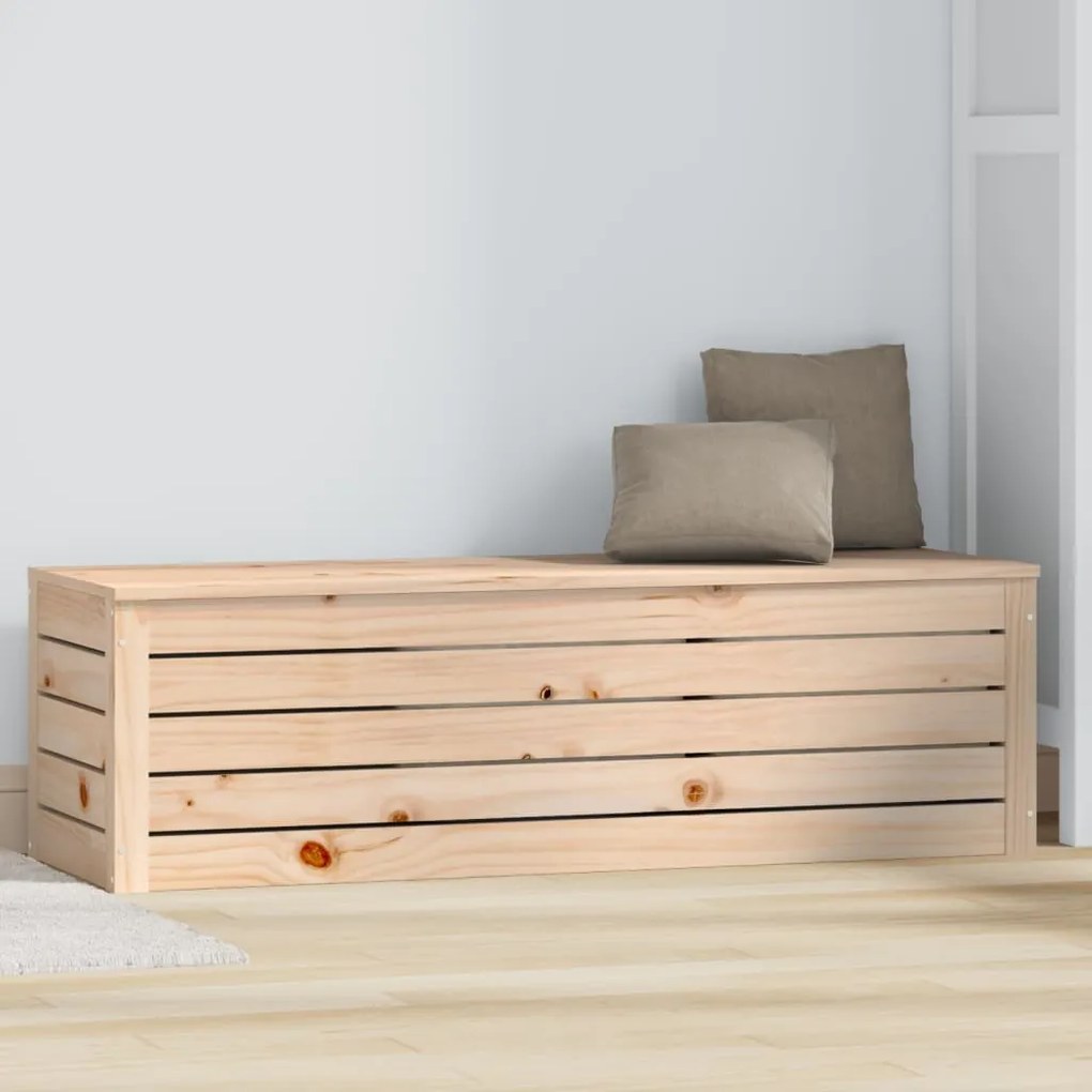 Contenitore portaoggetti 109x36,5x33 cm legno massello pino