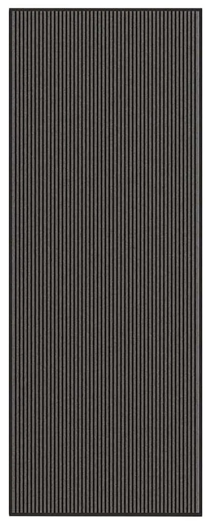 Zerbino A Strisce Nere E Grigie 115x300 Cm /