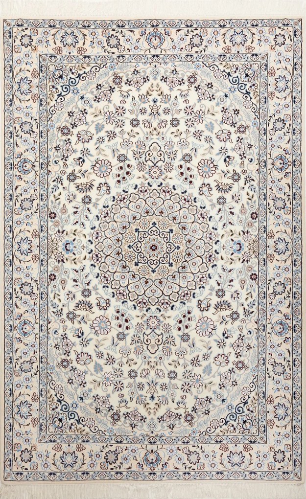 Nain Tappeto 140x210 Beige (Iran) Annodato A Mano