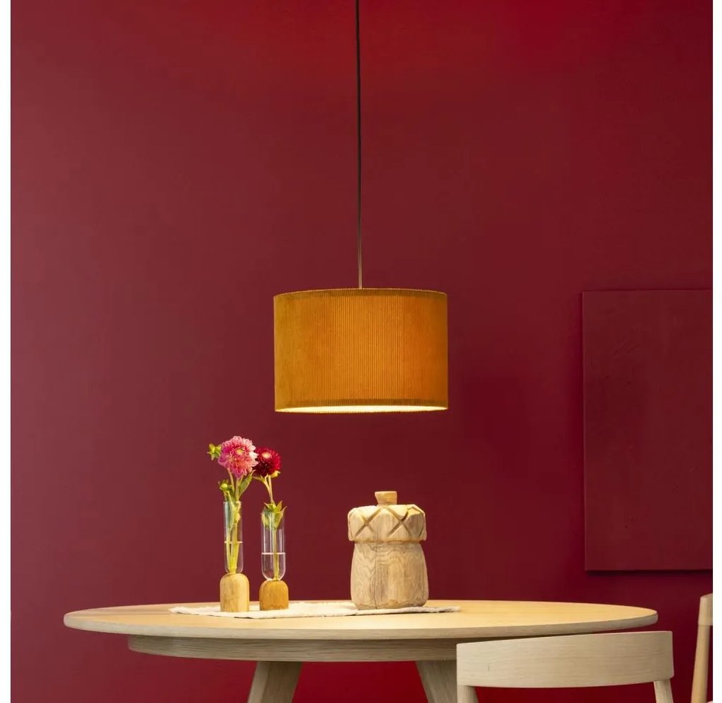 Brilliant - Lampadario a sospensione con filo TONY 1xE27/20W/230V diametro 35 cm arancione