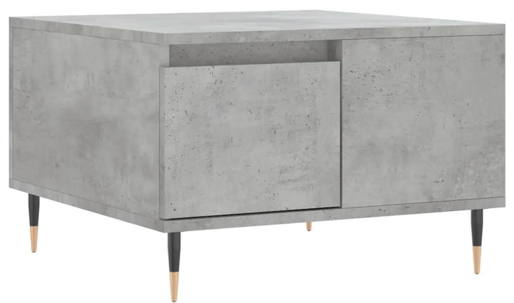 Tavolino salotto grigio cemento 55x55x36,5 cm legno multistrato