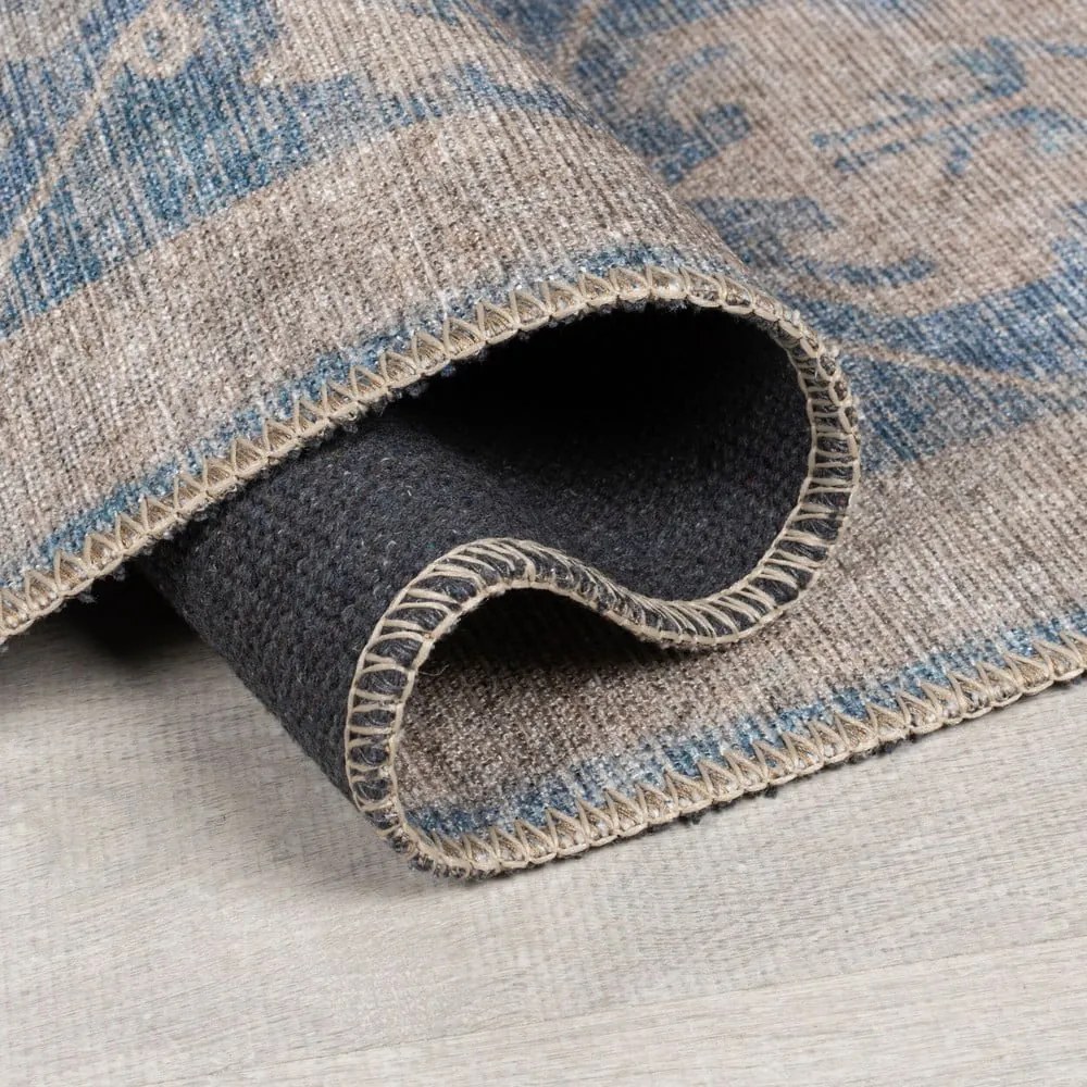 Tappeto blu lavabile 190x290 cm Orelia Global – Flair Rugs