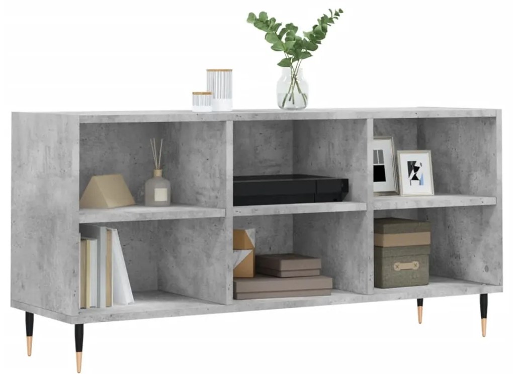 Mobile per TV Grigio Cemento 103,5x30x50 cm Legno Multistrato