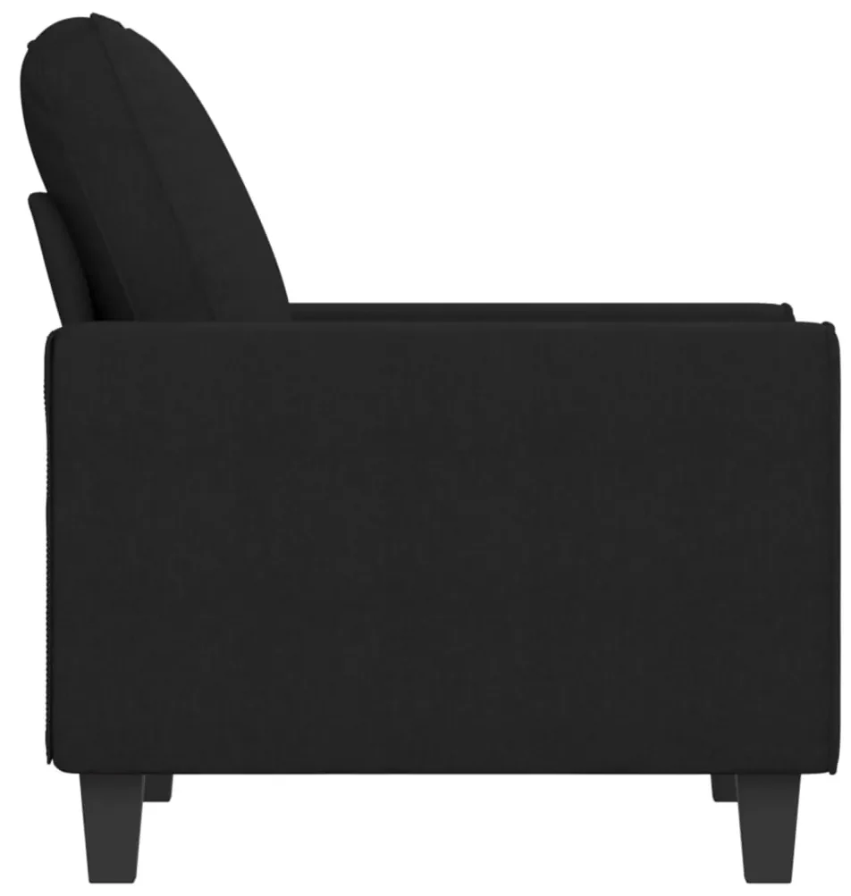 Poltrona nera 60 cm in tessuto