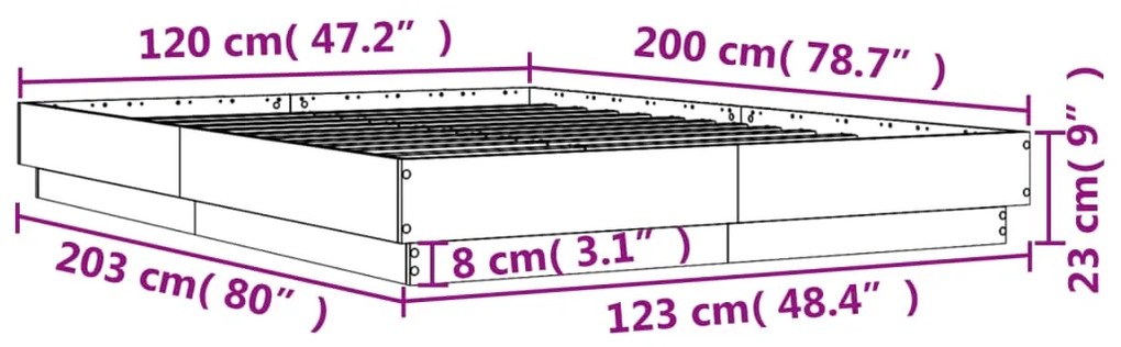 Giroletto Nero 120x200 cm in Legno Multistrato