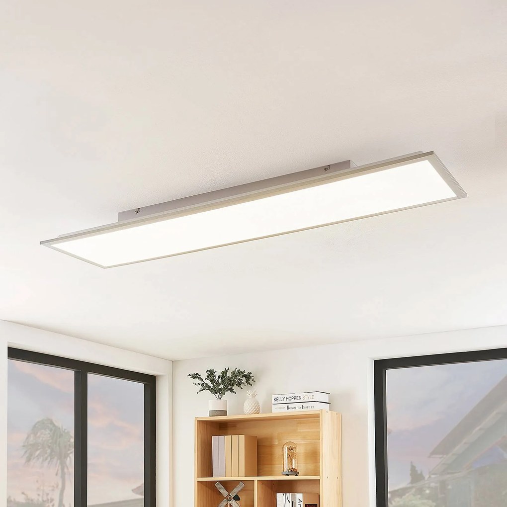 Pannello LED Lindby Stenley, CCT, 120 cm x 30 cm, dimmerabile Stenley Lindby,, Bianco / Opale, Cucina, Plastica, Moderno, Pannello LED
