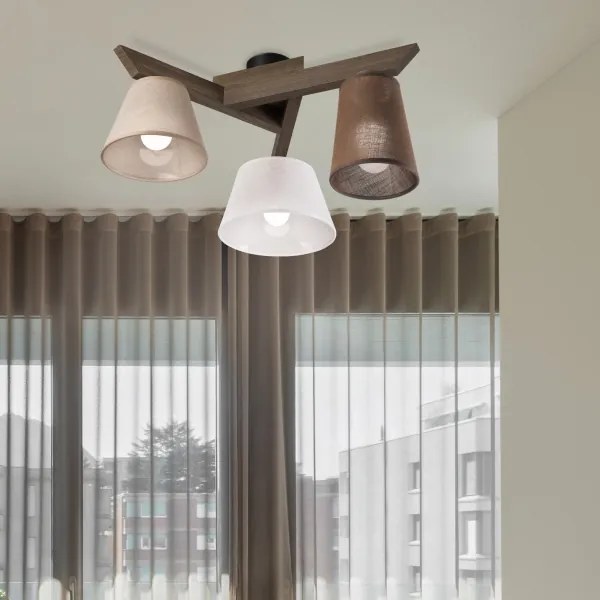 Brilagi - Lampadario LED ANTHONY 3xE14/40W/230V rovere noce