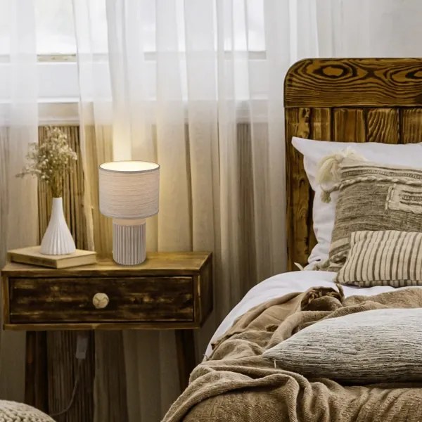 Brilo - Lampada da tavolo INO 1xE14/10W/230V bianca