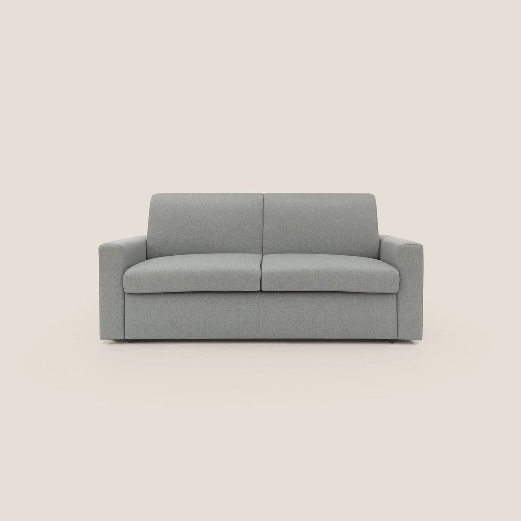 Kansas Divano letto matrimoniale alto 20 cm in tessuto impermeabile misto cotone T13 grigio