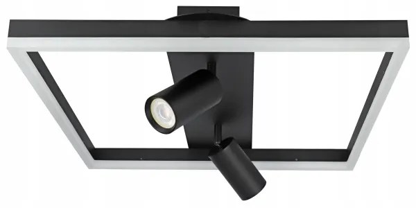 LED Plafoniera LED/38W/230V + 2xGU10/30W nera