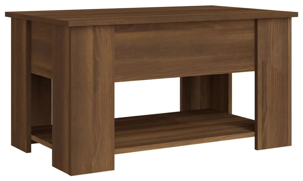 Tavolino da Salotto Rovere Marrone 79x49x41cm Legno Multistrato