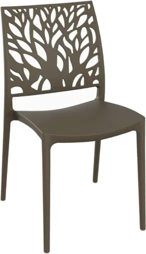 Sedia per interno o esterno impilabile Tortora - ALEA 2 sedie