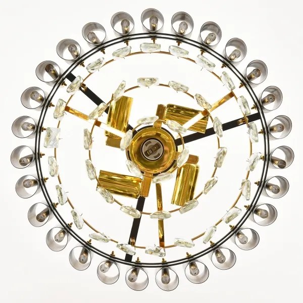 Brilagi - Lampadario a sospensione con catena ECLIPSE 5xE14/10W/230V Ø 38 cm nero/oro