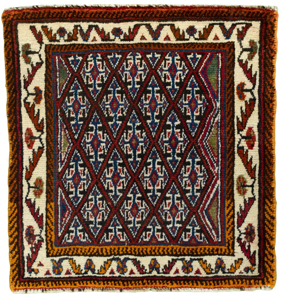 Shiraz Tappeto persiano 60 x 60 Rosso (Iran) Annodato A Mano