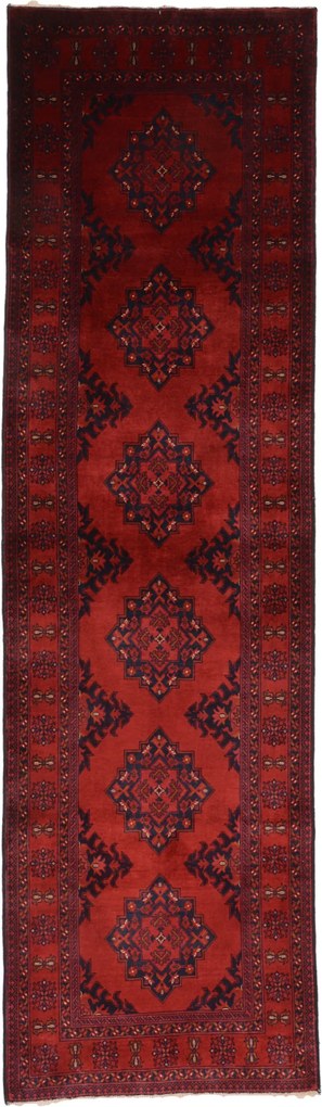 Afghan Tappeto 80 x 290 (Afghanistan) Annodato A Mano