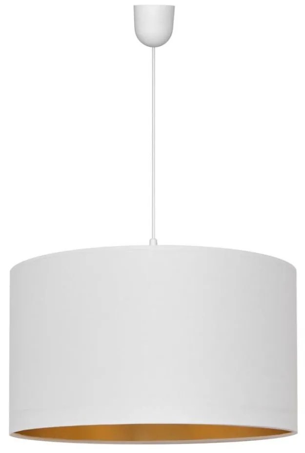 Lampadario su corda ALBA 1xE27/15W/230V d. 45 cm bianco/oro