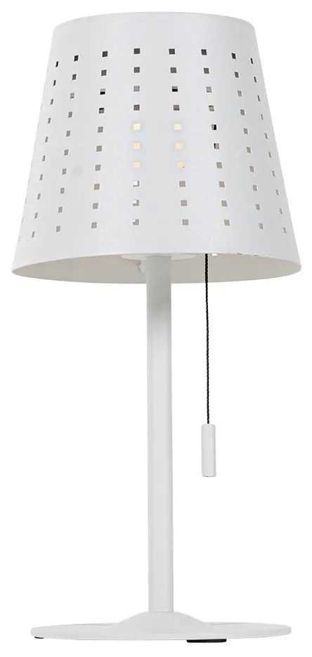 Set di 2 lampade da tavolo bianche con LED a 3 livelli di dimmerazione ricaricabili e solari - Ferre