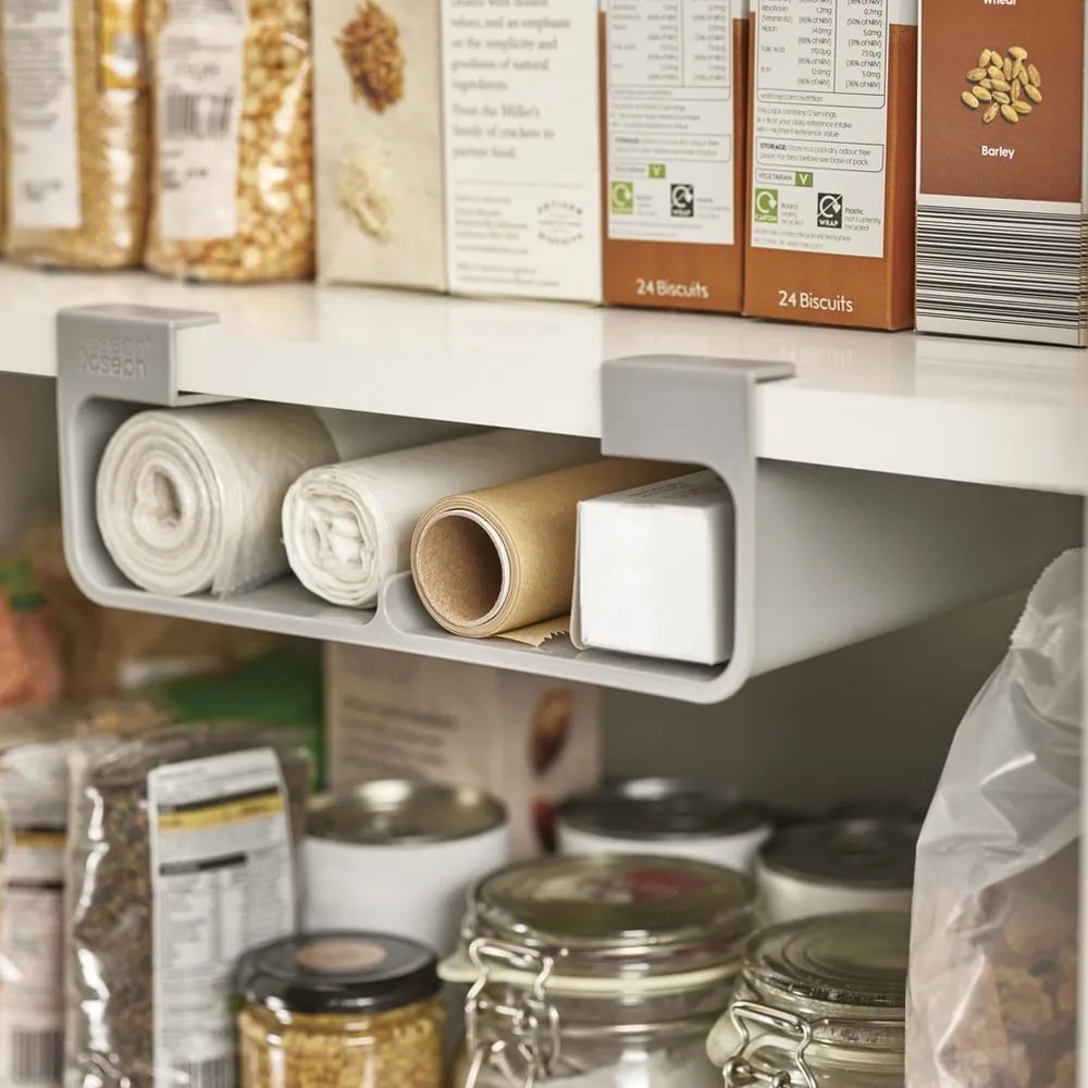 Organizer a sospensione in plastica grigia per alluminio e carta da cucina CupboardStore - Joseph Joseph