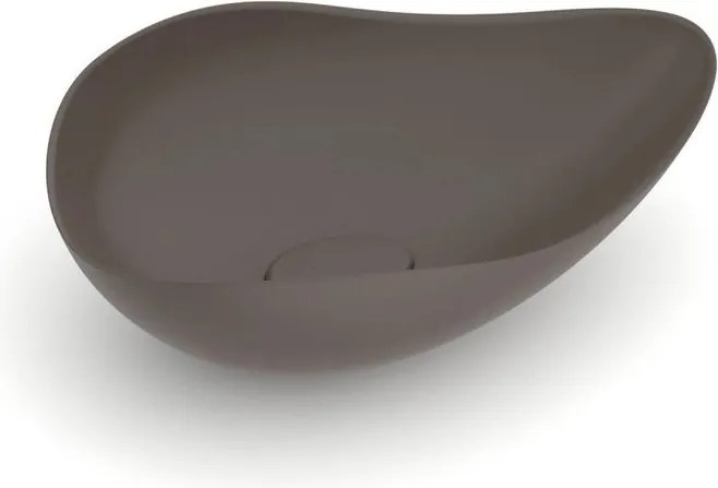 Lavabo da appoggio Ohtake ROCA irregolare in ceramica caffè