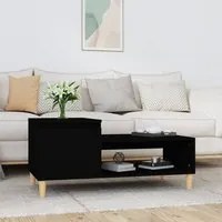 Tavolino da Salotto Nero 100x50x45 cm in Legno Multistrato cod mxl 26103