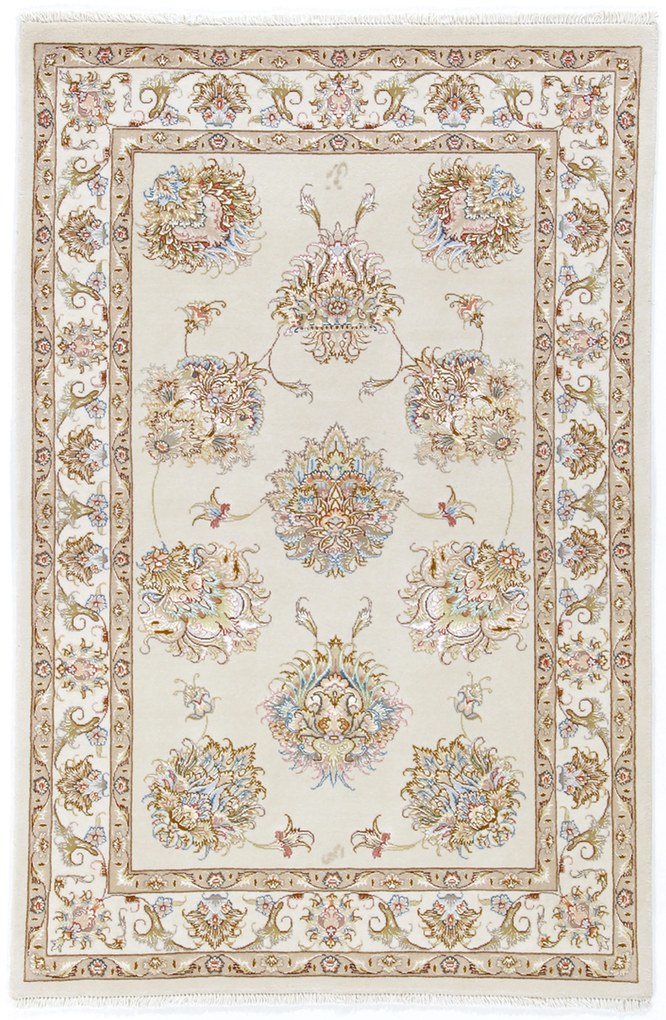 Tabriz Tappeto 100x150 (Iran) Annodato A Mano
