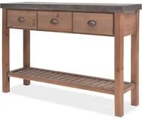 Tavolo Consolle in Legno Massello di Abete 122x35x80 cm 245460