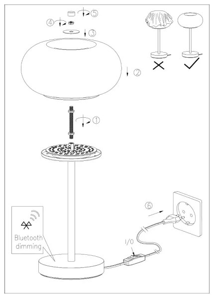 Eglo 98658 - LED RGB Lampada da tavolo dimmerabile OPTICA-C LED/16W/230V