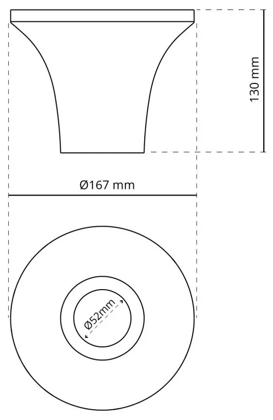 Plafoniera LED GU10 e GU5.3 in Gesso Pitturabile Rotonda Ø167x130mm Base GU10