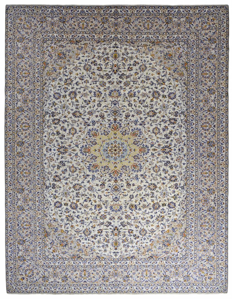 Kashan Tappeto 300x390 Beige (Iran) Annodato A Mano