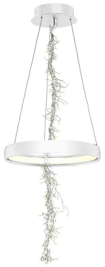 Lampadario LED a sospensione con filo SPARK LED/35W/230V bianco