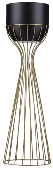 Vaso da fiori in metallo LOFT 68x20 cm oro/nero