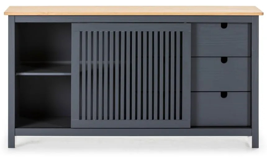 Cassettiera in legno grigio Bruna - Marckeric