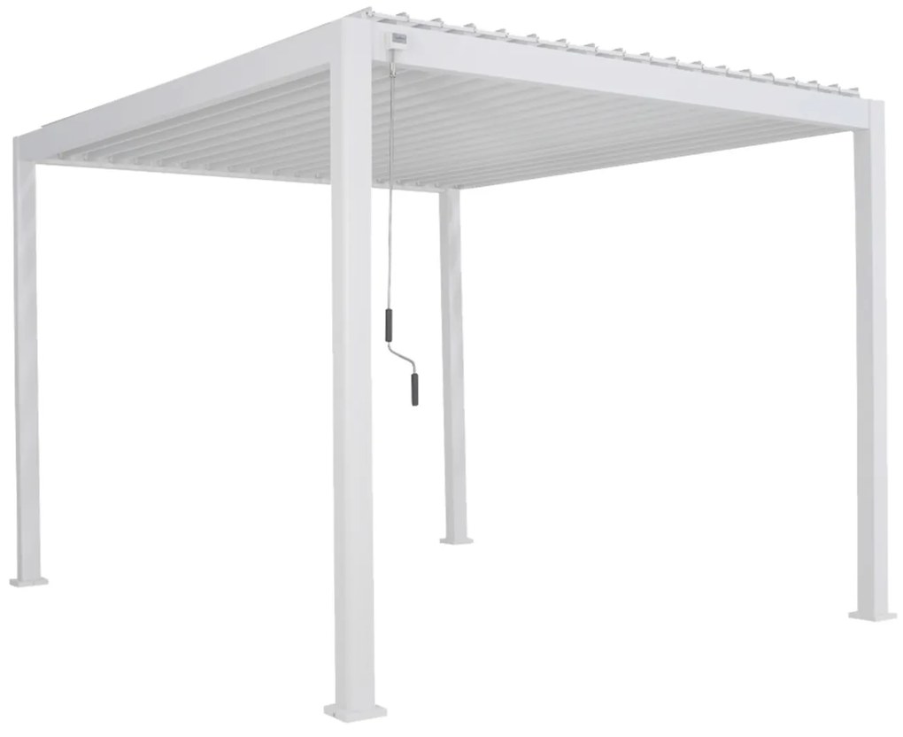 Pergola 3,6x3,6 m bianco Evora