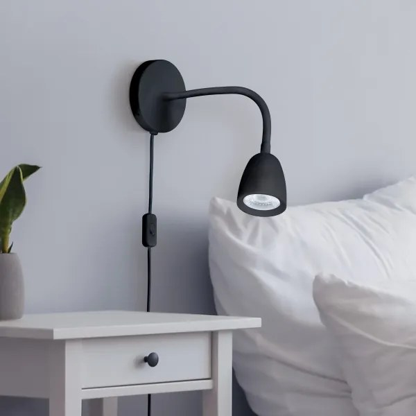 Solight WO54-B - LED Lampada da parete dimmerabile LED/4W/230V nero