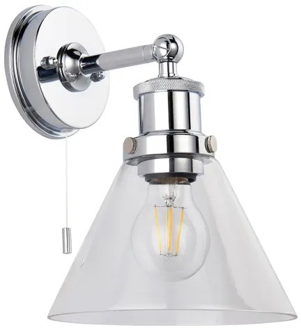 Endon 95513-Applique da bagno TOULON 1xE27/10W/230V IP44 cromo lucido